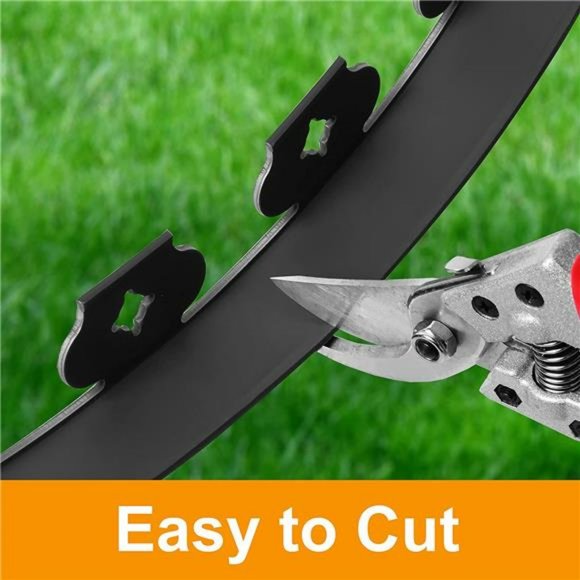 AUKAR Landscape Edging Kit 33ft Length No Dig Garden Edging Border (Black) - Picture 4 of 7